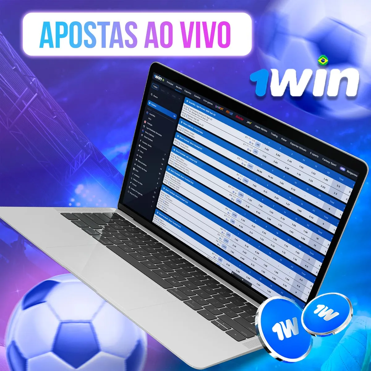 Transmissão de jogos ao vivo na casa de apostas 1win no mercado brasileiro