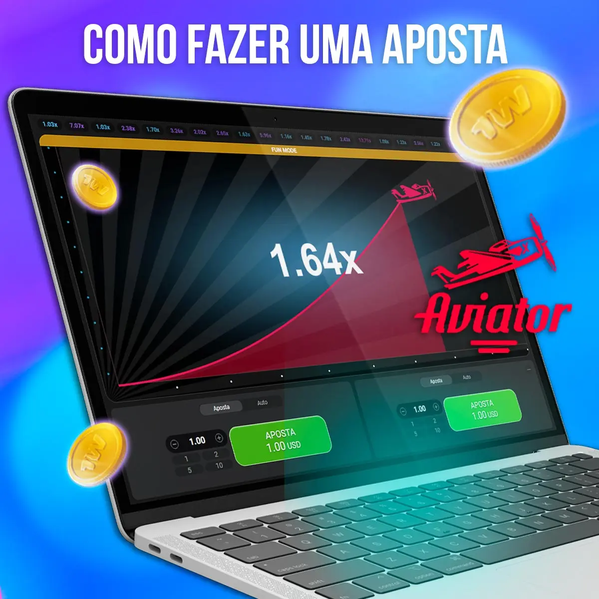 Como fazer uma aposta no 1win Aviator