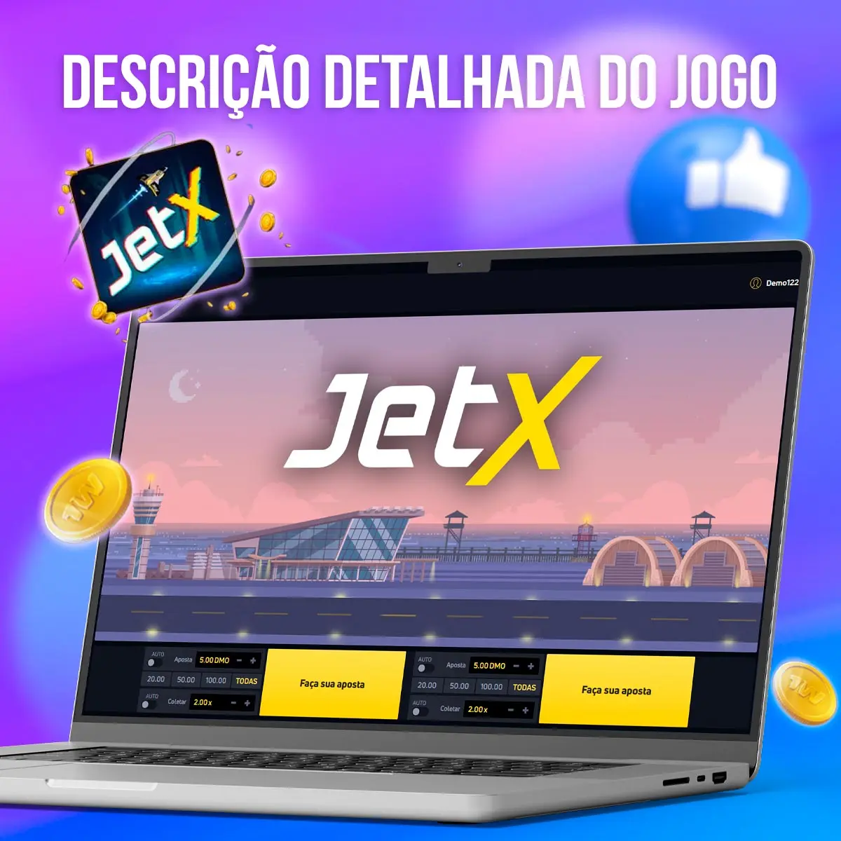 Descrição do popular jogo 1win JetX