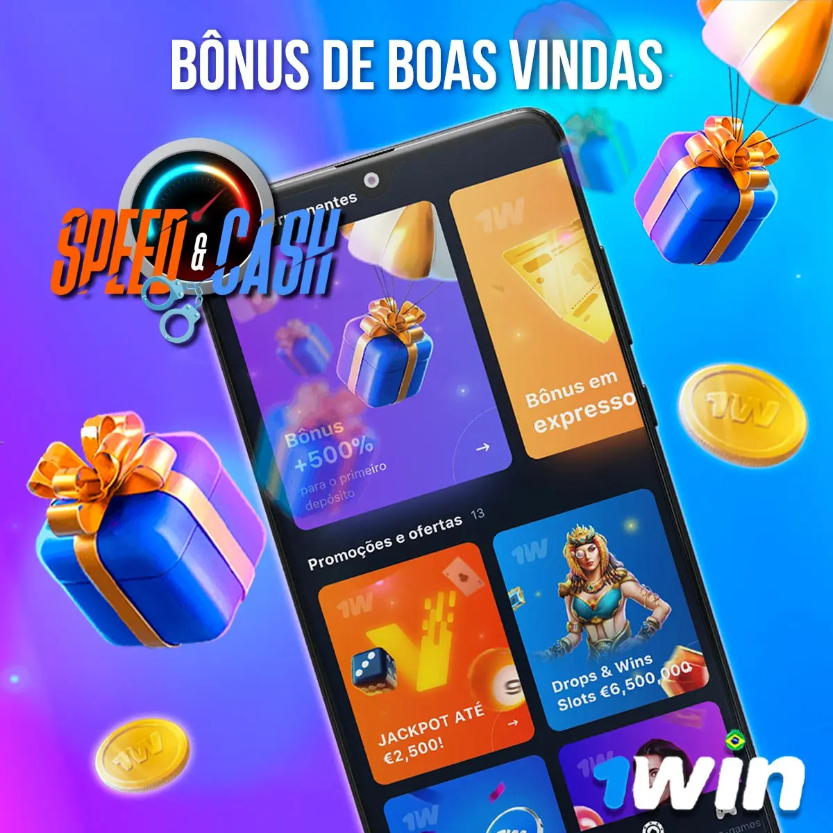 Bônus de boas vindas 1win para jogar no Speed & Cash