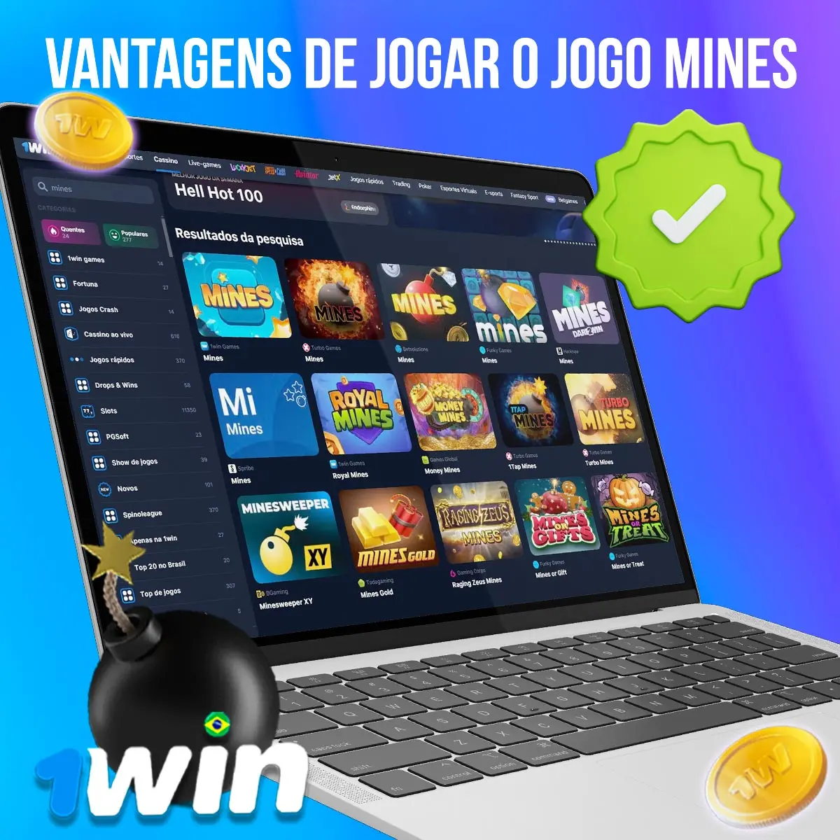 Vantagens de jogar no Mines 1win