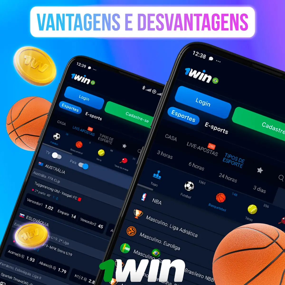 Prós e contras das apostas de Basquetebol 1win