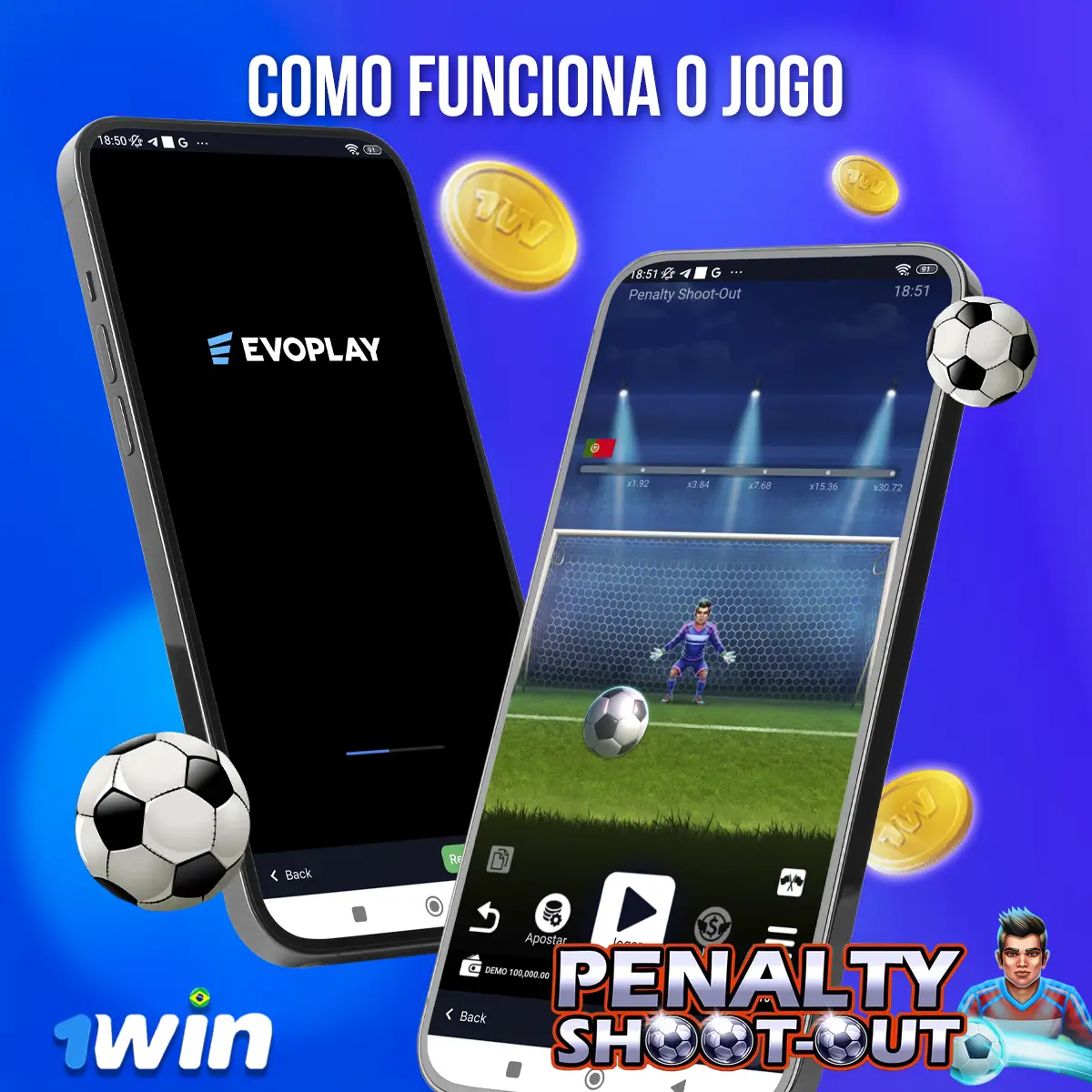 Como funciona o jogo Penalty Shoot Out 1win