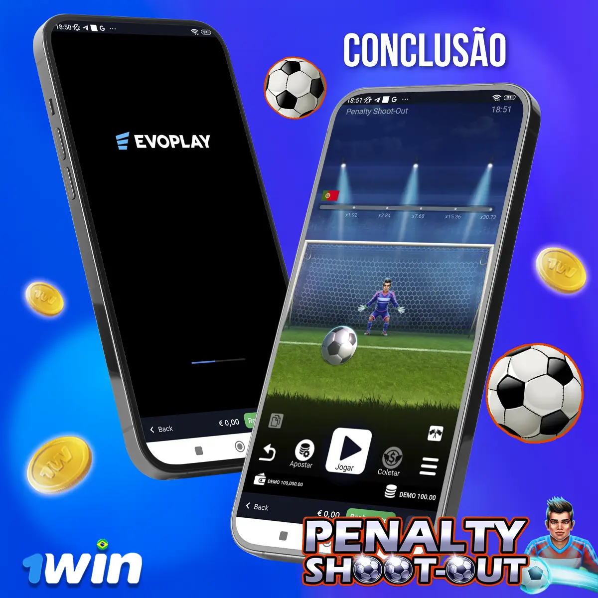 Conclusão do jogo 1win Penalty Shoot Out