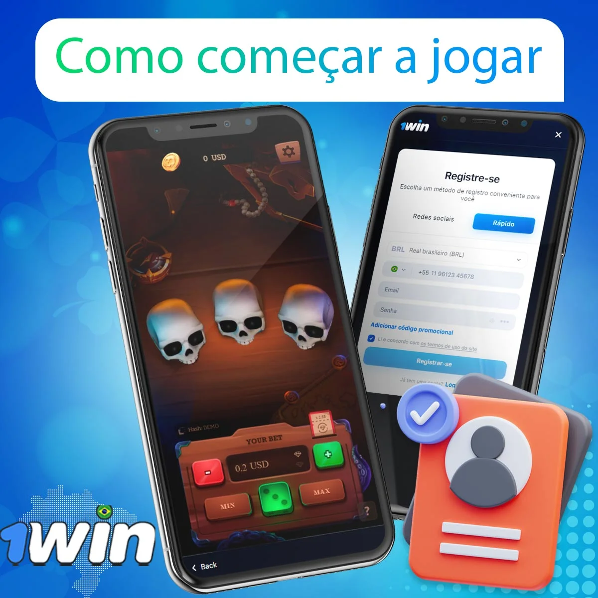 Como começar a jogar o Brawl Pirates 1Win?